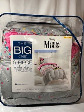 The Big One 9-Piece Full Bed Set - Gray & Pink